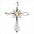 METAL RUSTIC CROSS WALL CLOCK